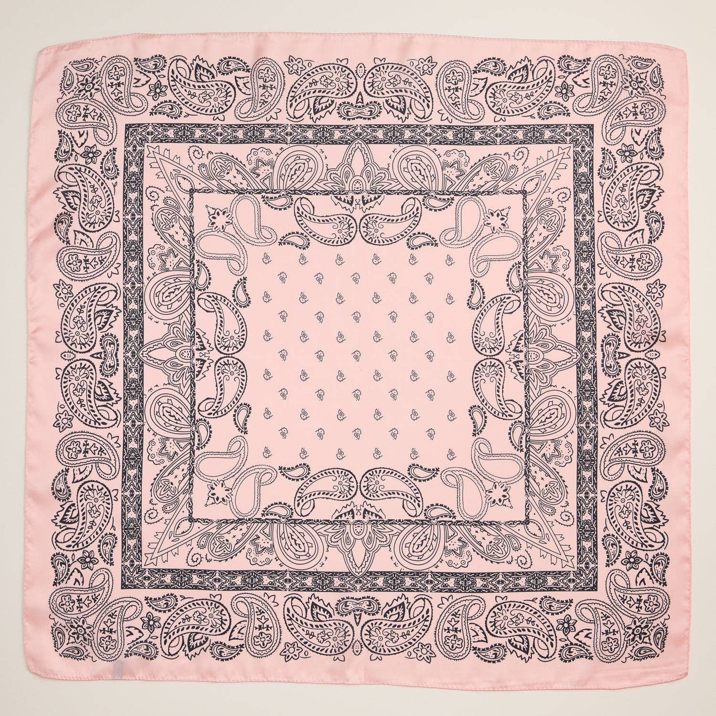 Silk Texture Paisley Bandana Square Scarf for Men & Women