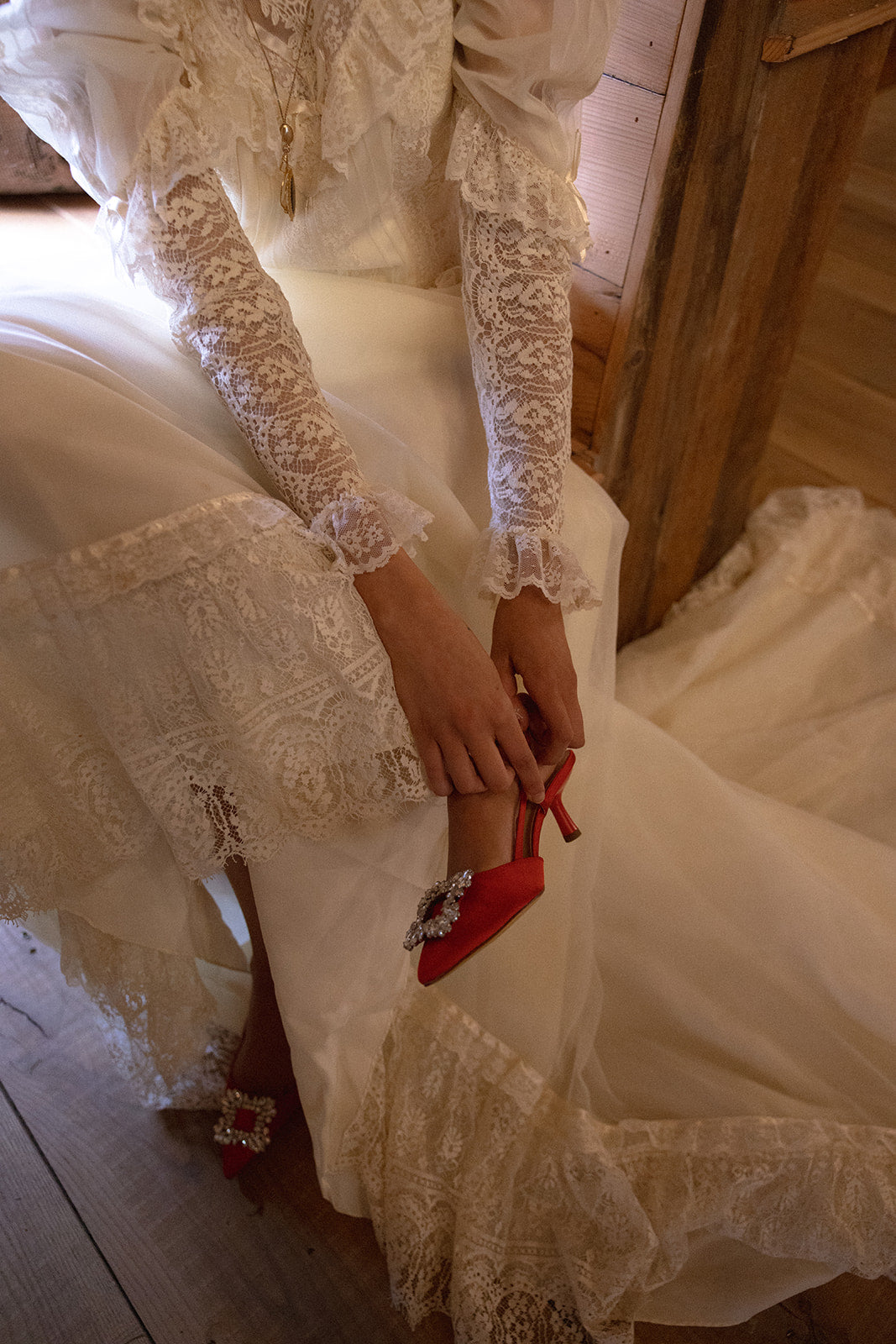Holly: 1981 Ivory Chiffon Gown with Bows