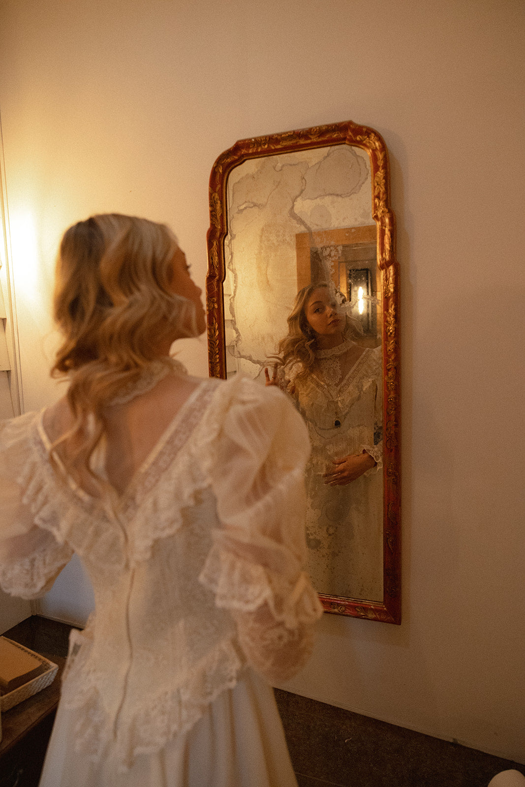 Holly: 1981 Ivory Chiffon Gown with Bows