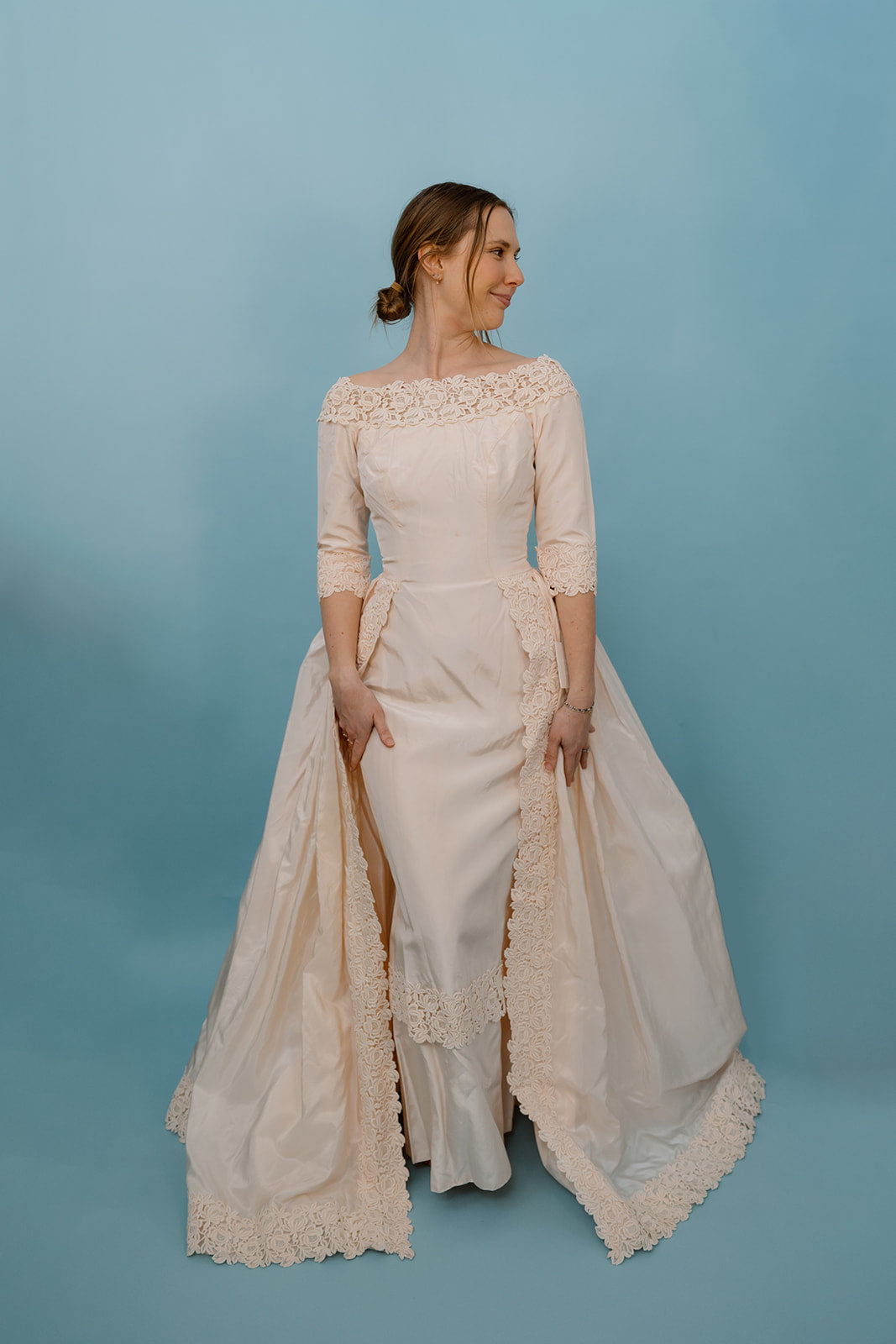 Phyllis: Blush Pink 1960s Ballgown