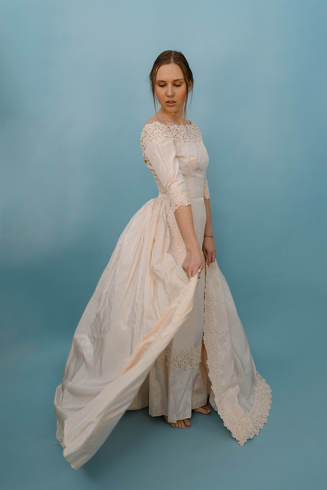 Phyllis: Blush Pink 1960s Ballgown