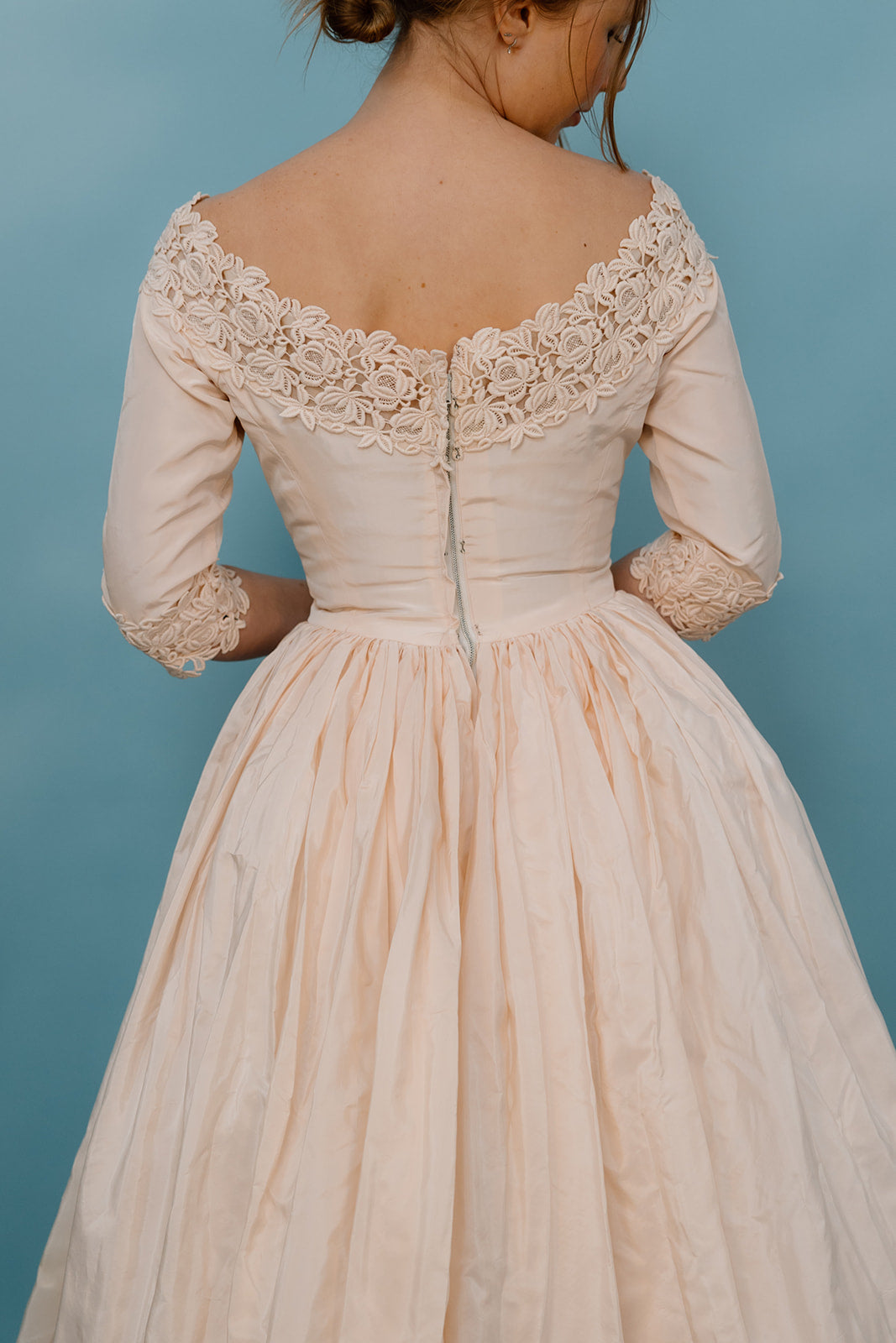 Phyllis: Blush Pink 1960s Ballgown