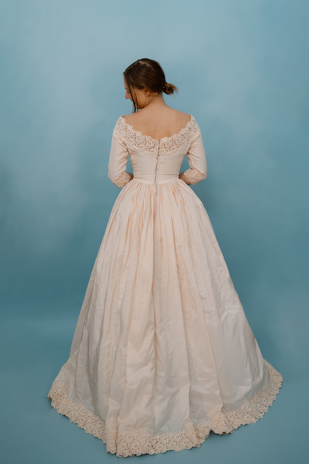 Phyllis: Blush Pink 1960s Ballgown