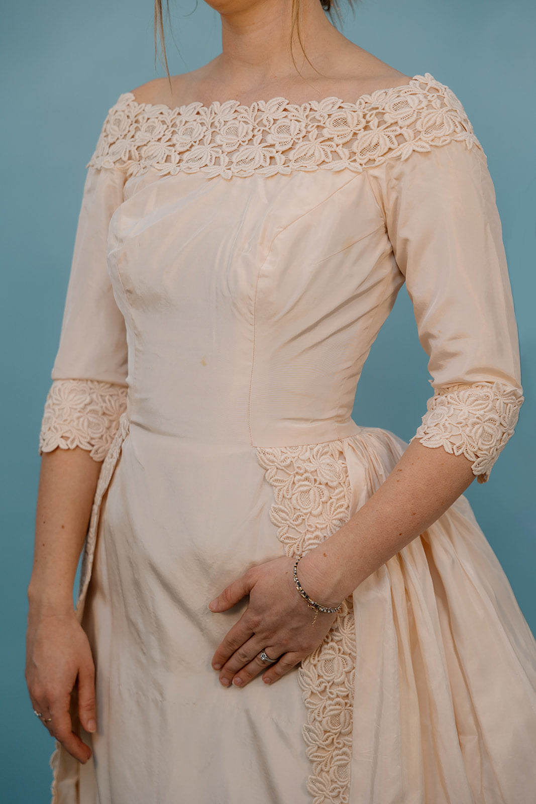 Phyllis: Blush Pink 1960s Ballgown