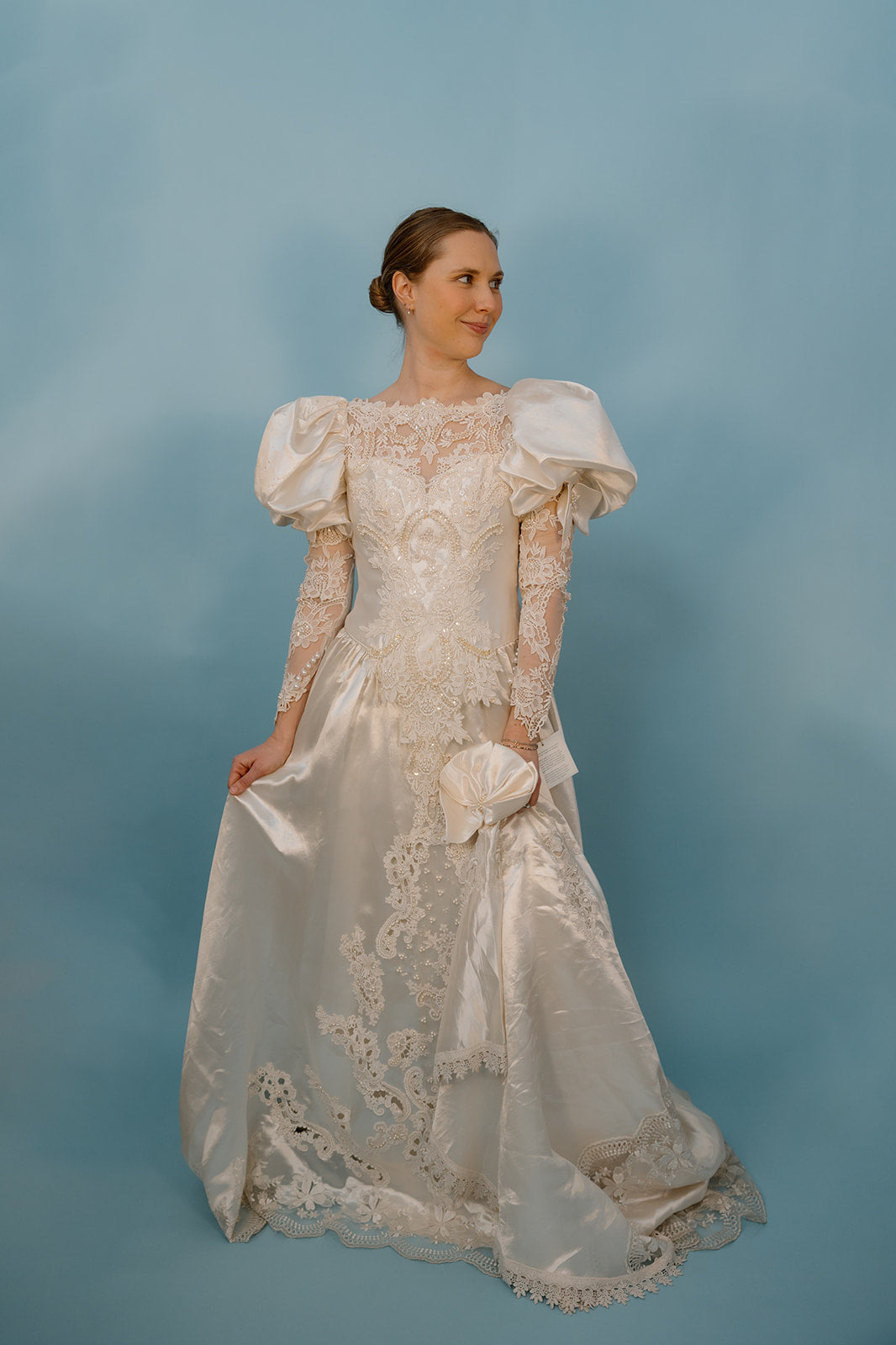 Justice: 1980s Ballgown with Cathedral Train