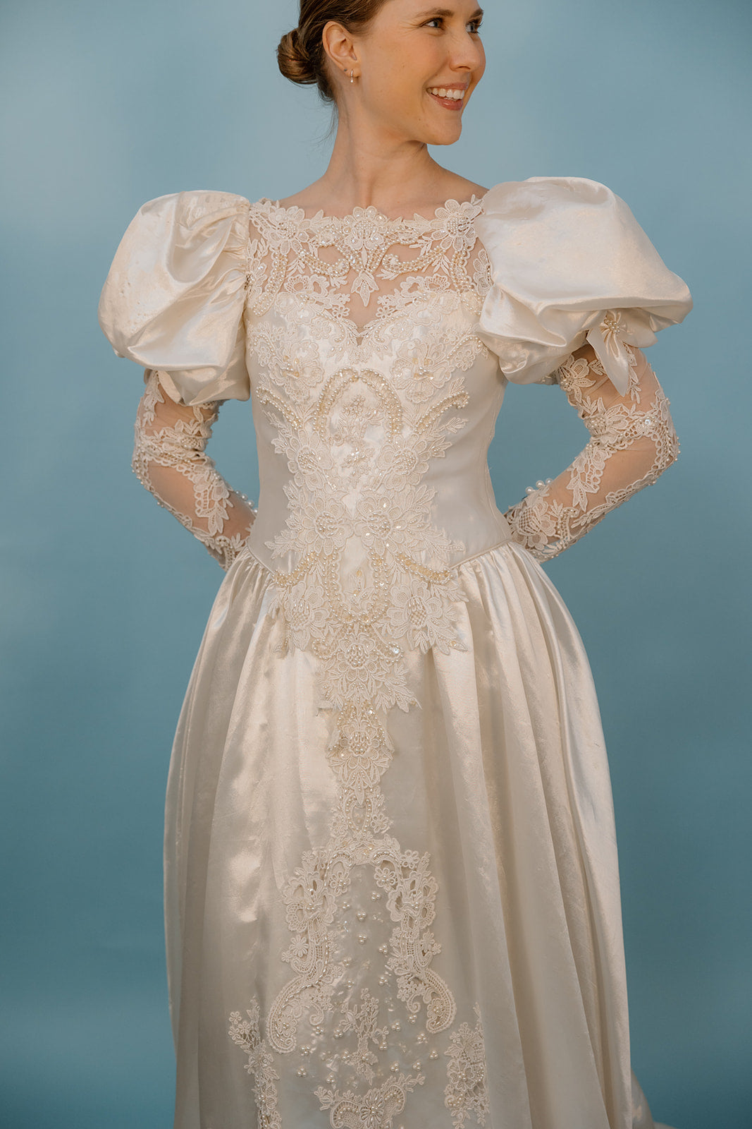Justice: 1980s Ballgown with Cathedral Train