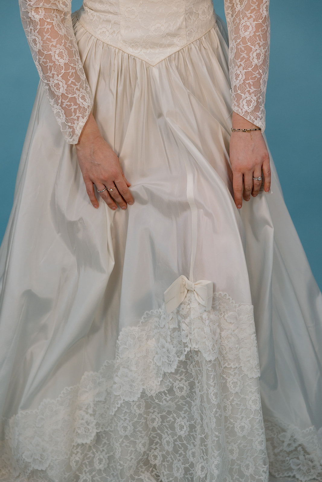 Blair: 1950s A-line Gown with Lace & Pearls