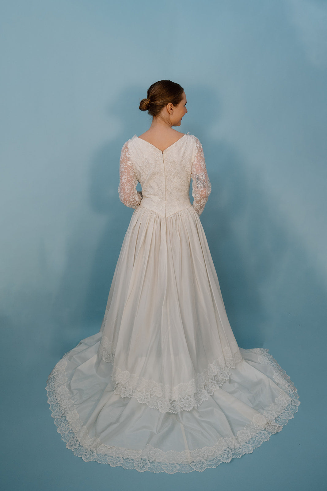 Blair: 1950s A-line Gown with Lace & Pearls