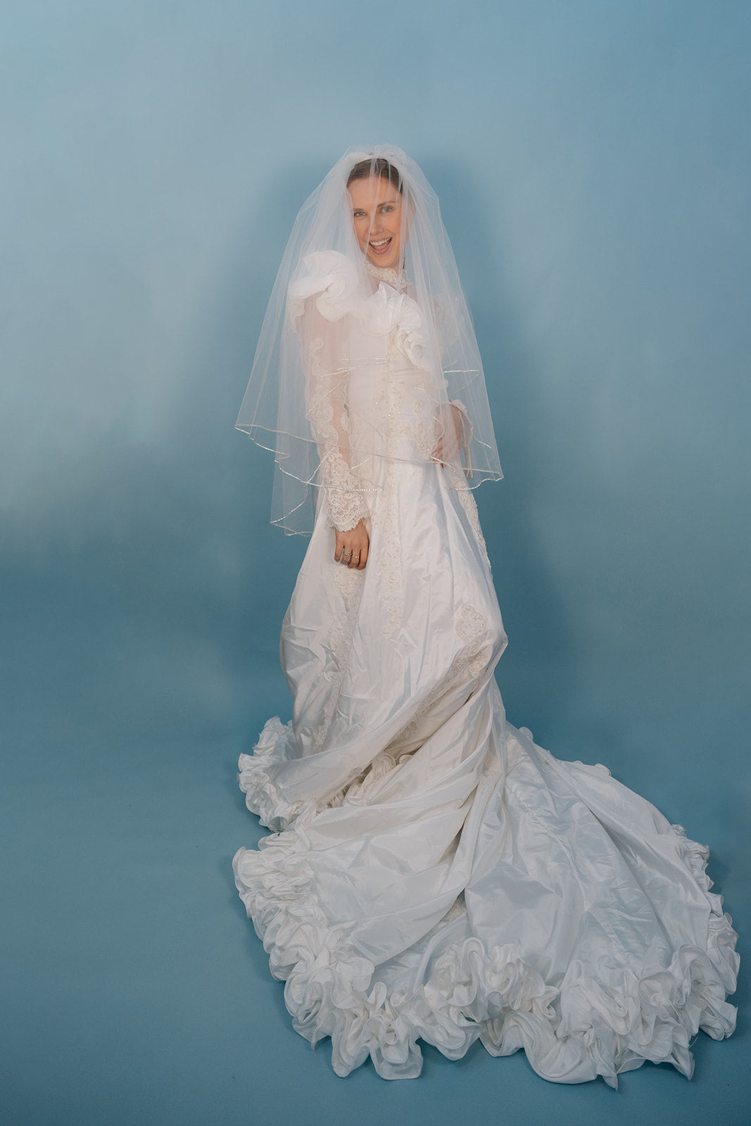 Shiloh: 1980s Ballgown 3D Ruffle Details