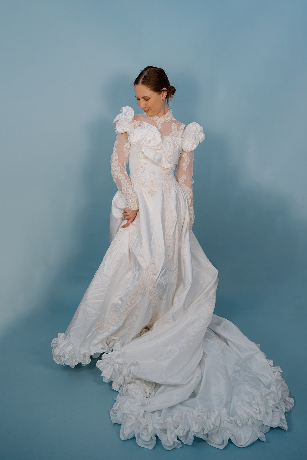 Shiloh: 1980s Ballgown 3D Ruffle Details