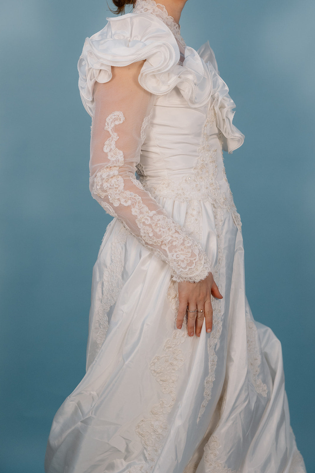Shiloh: 1980s Ballgown 3D Ruffle Details