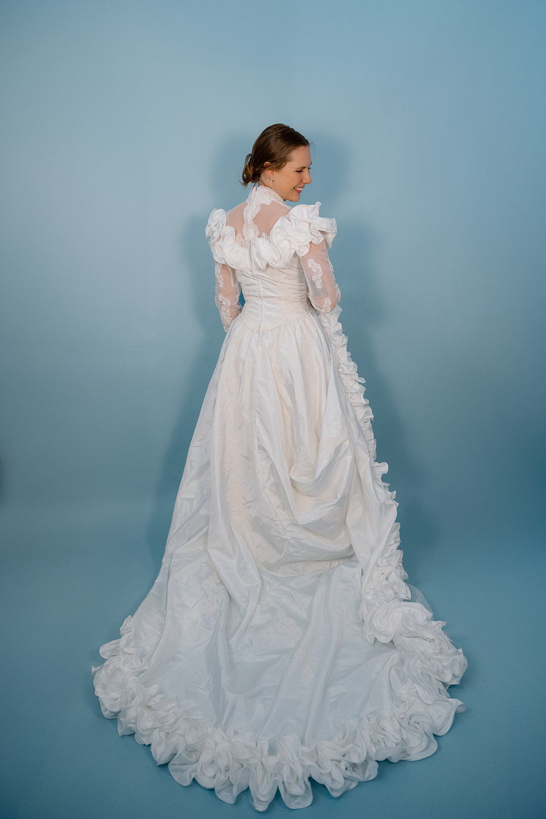 Shiloh: 1980s Ballgown 3D Ruffle Details