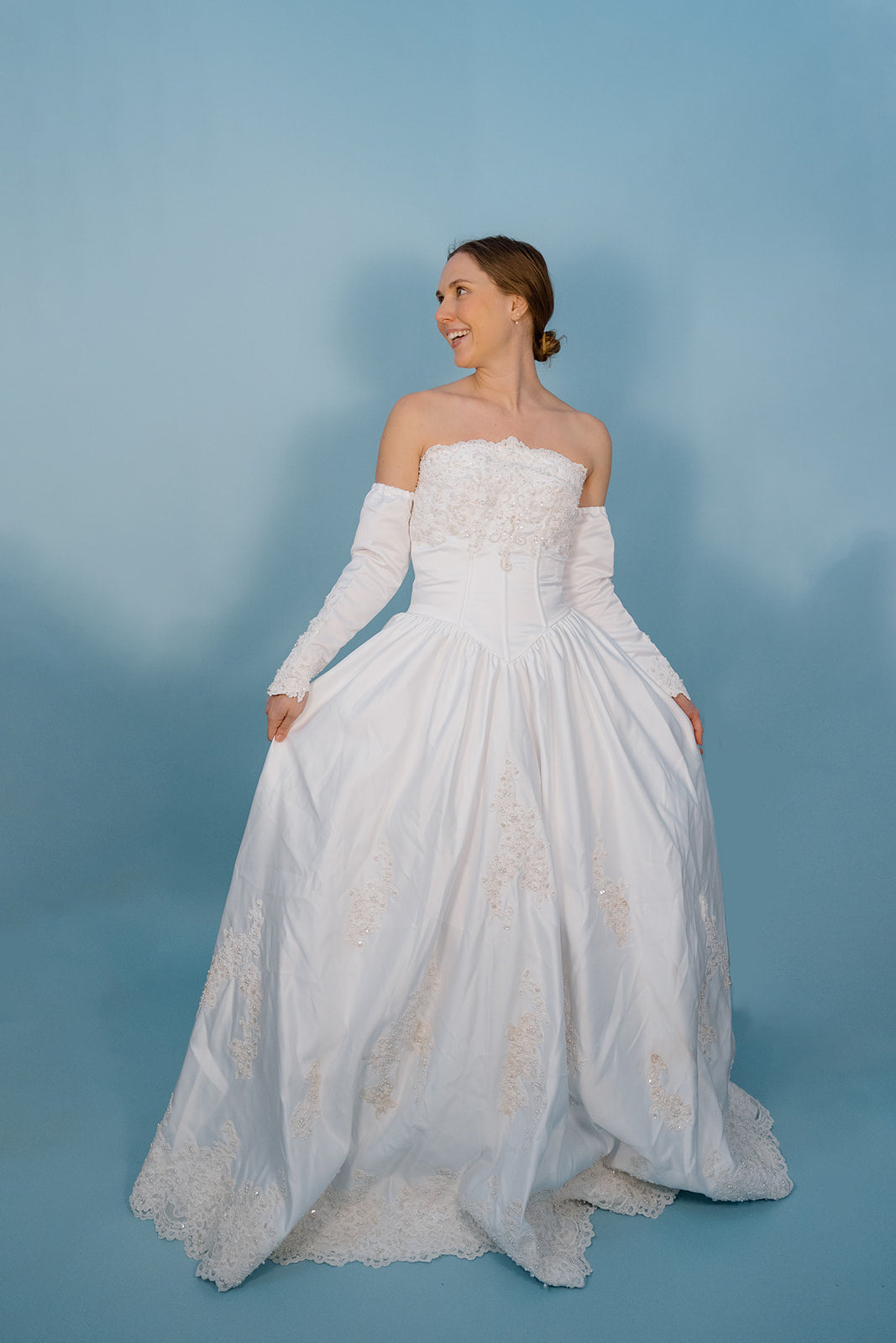 early 2000s 2000s wedding dress Chic And Simple Silk Satin Sheath Wedding Dress With Bows
