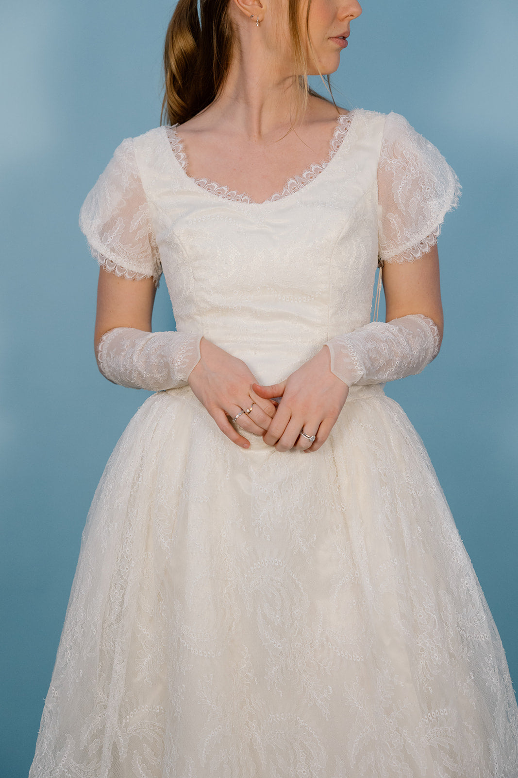 Annie Marie: Lace Tea Length Wedding Dress
