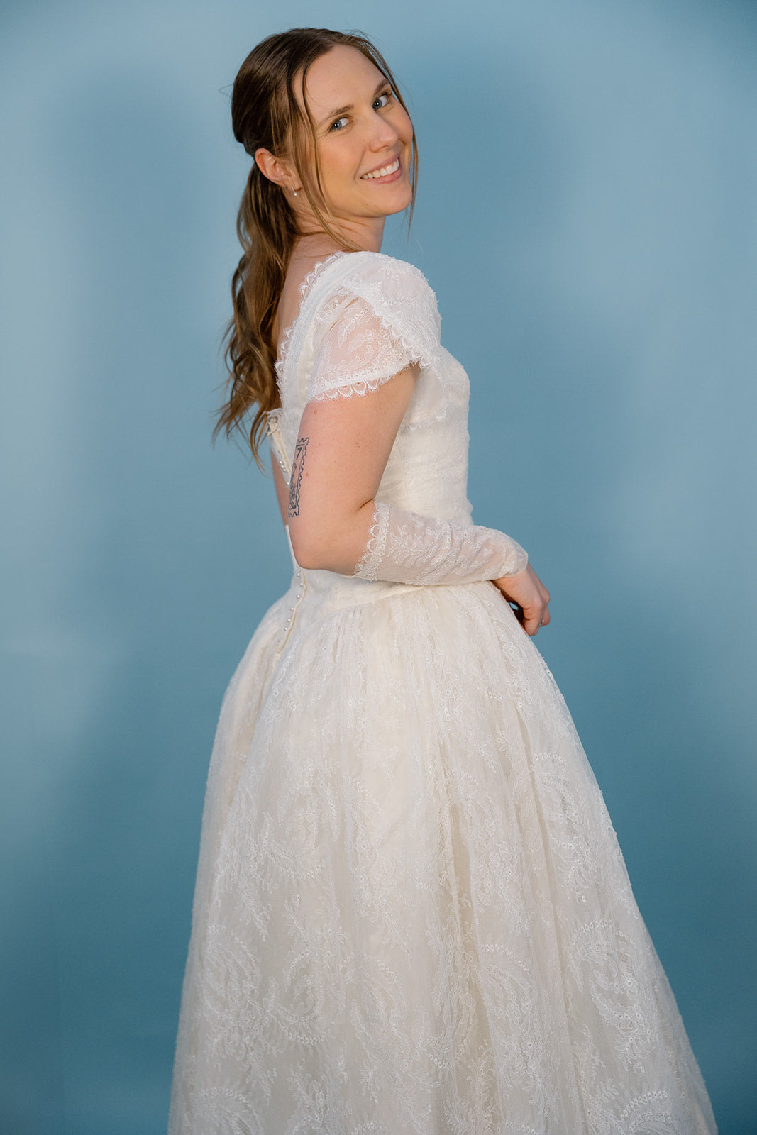 Annie Marie: Lace Tea Length Wedding Dress