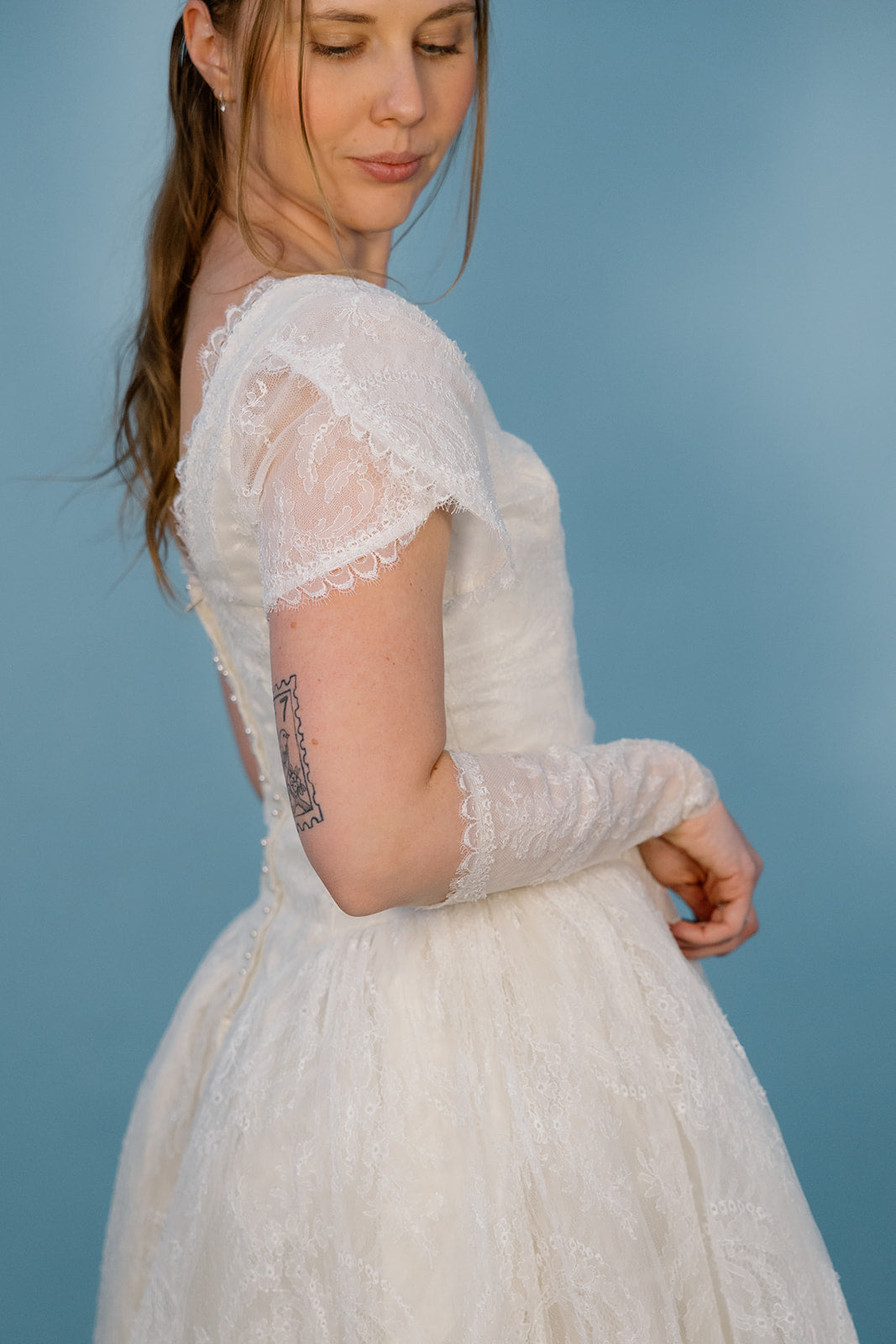 Annie Marie: Lace Tea Length Wedding Dress