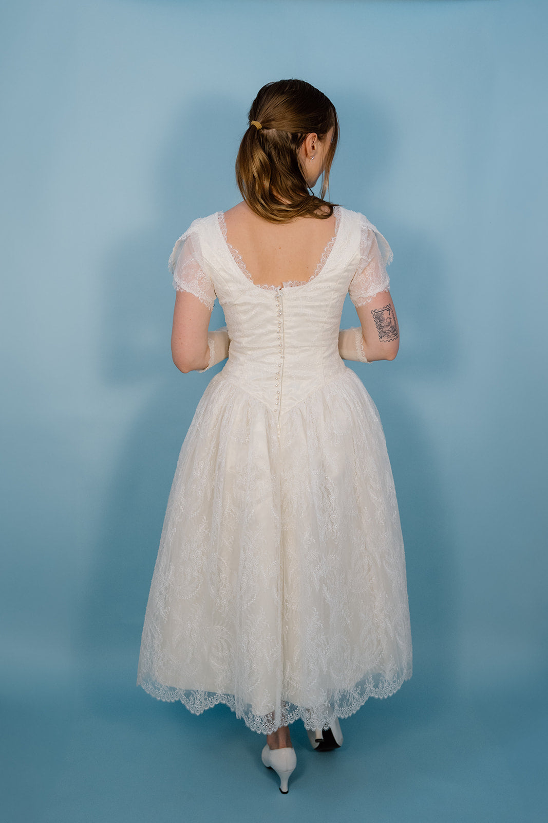 Annie Marie: Lace Tea Length Wedding Dress