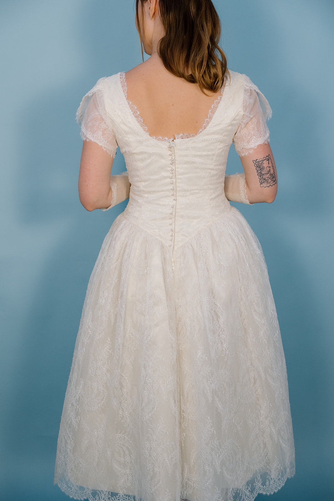 Annie Marie: Lace Tea Length Wedding Dress
