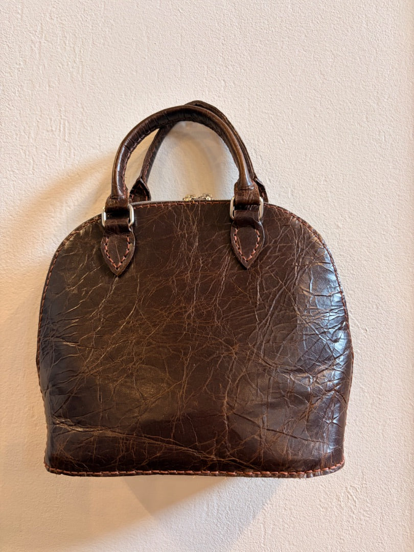 *Handmade Leather | Top Handle Purse (Brown)