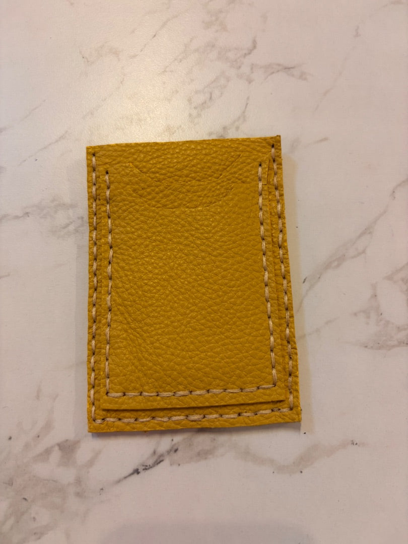 *Handmade Leather | Card Holder (Yellow)