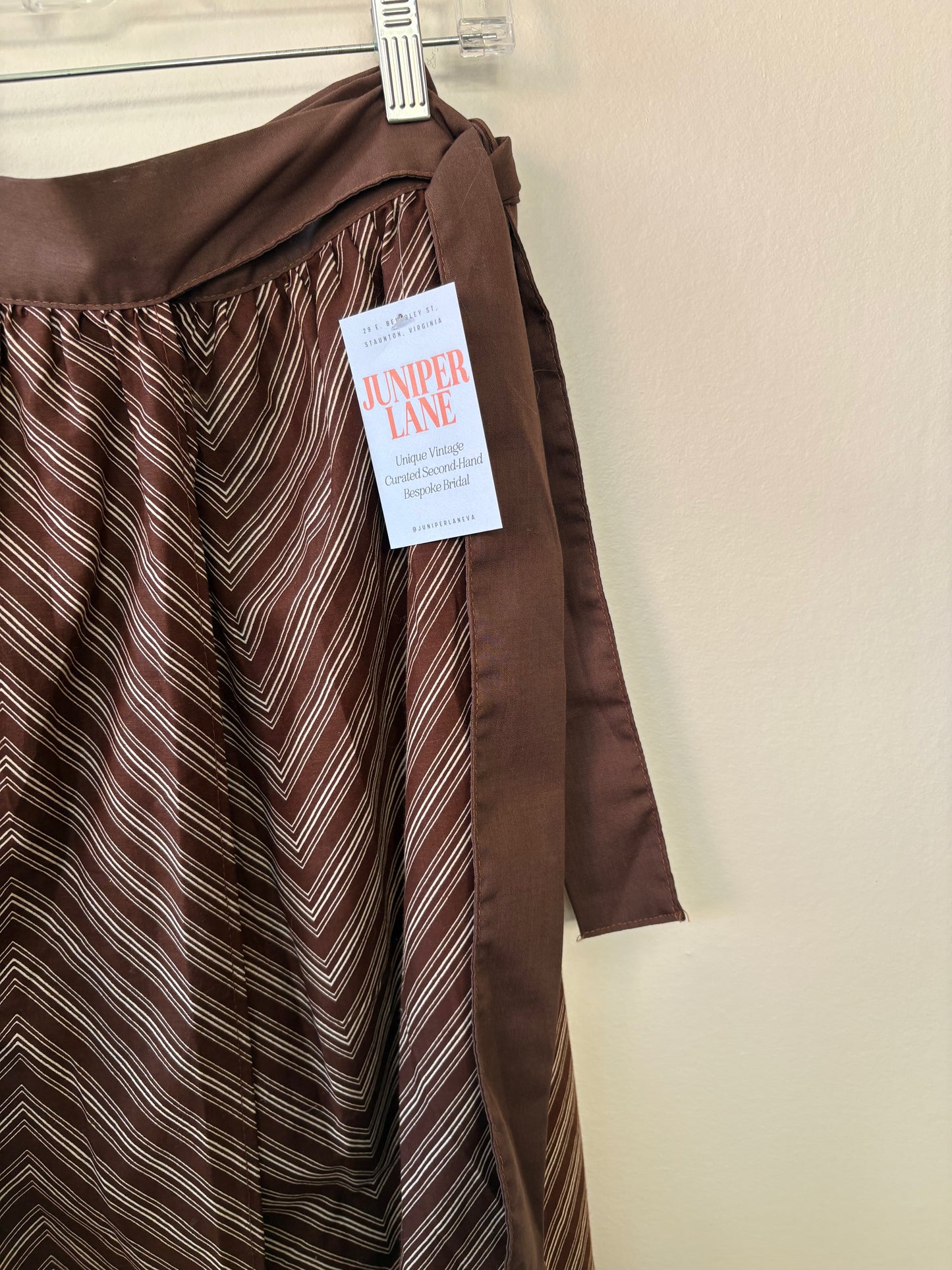Brown Wrap Floral Skirt (S)