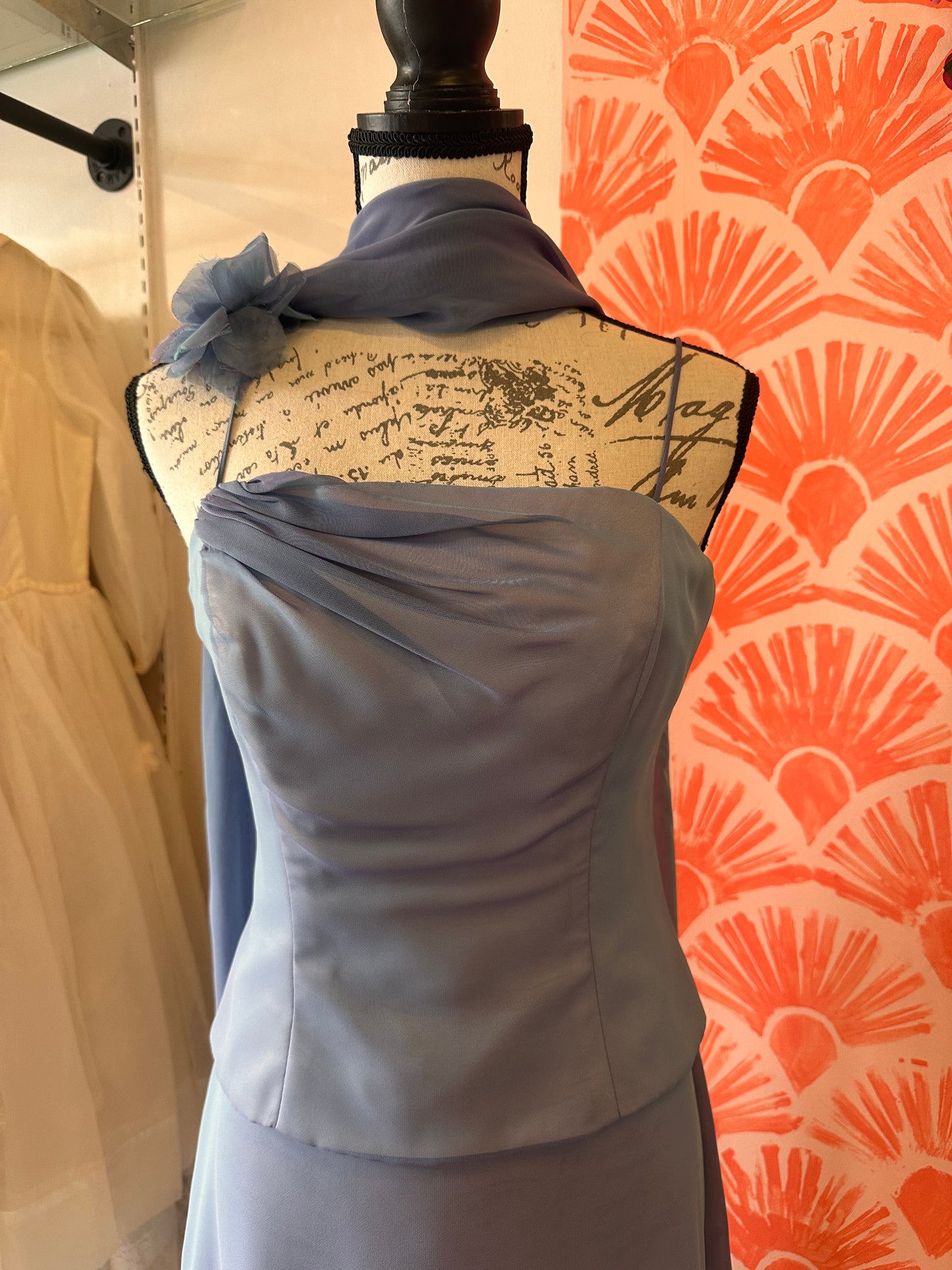 Periwinkle Iridescent Gown w/ Shawl (4)