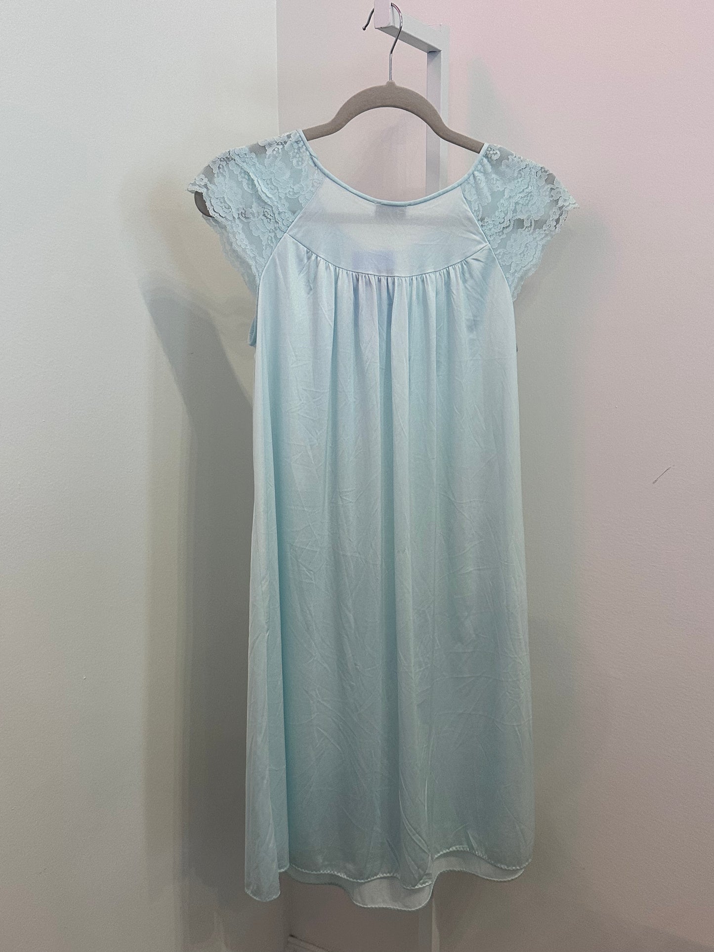 Teal & Lace Slip Nighty (M)
