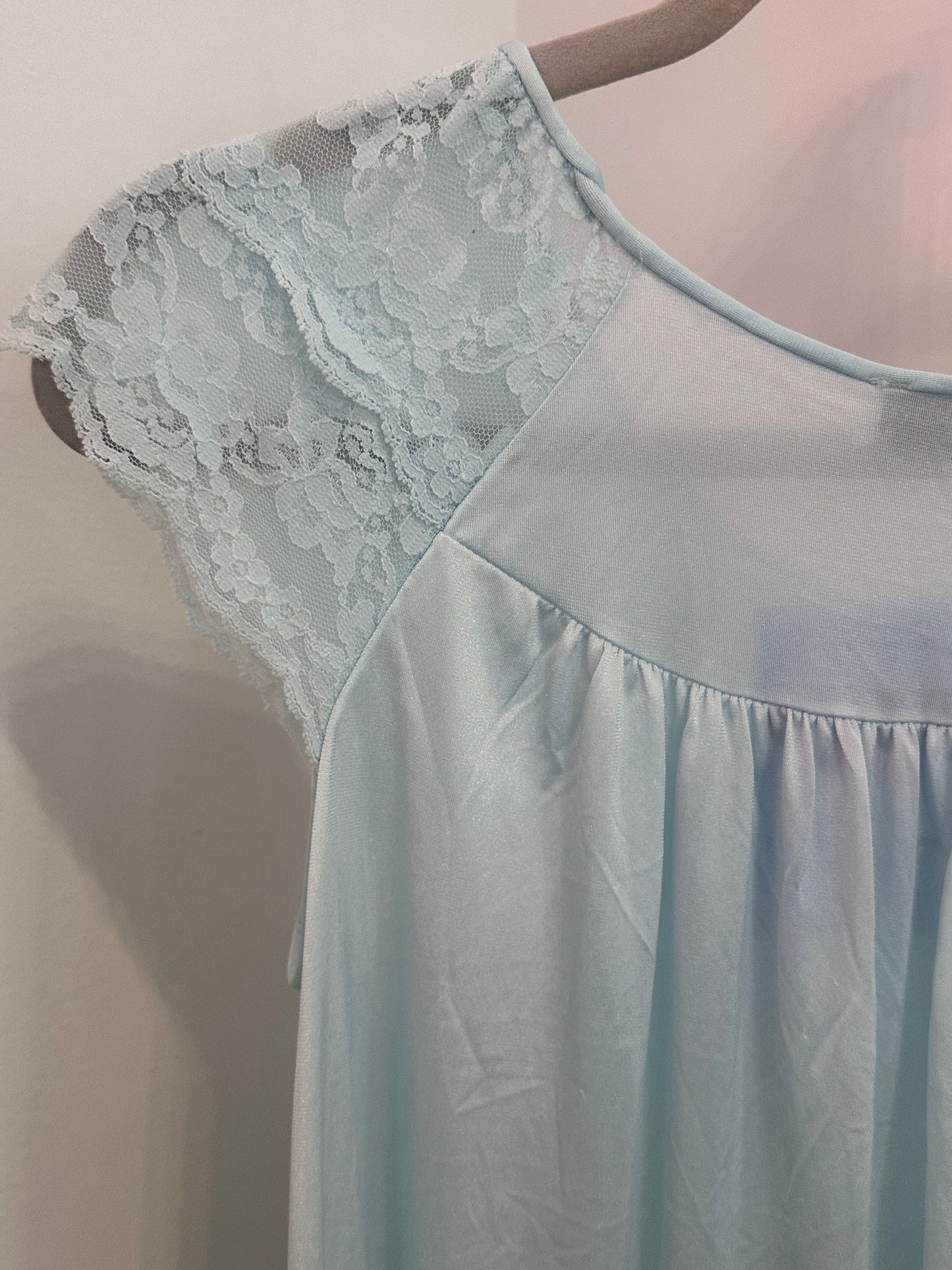Teal & Lace Slip Nighty (M)