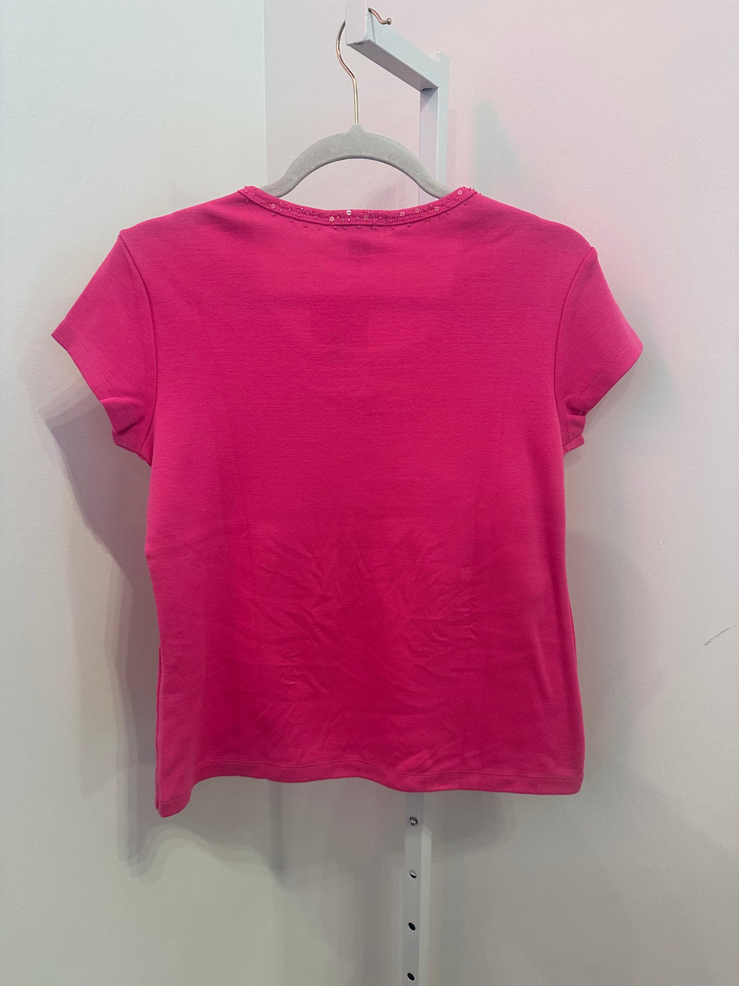Pink Blouse W/ Embordered/Beaded Detail (SP)