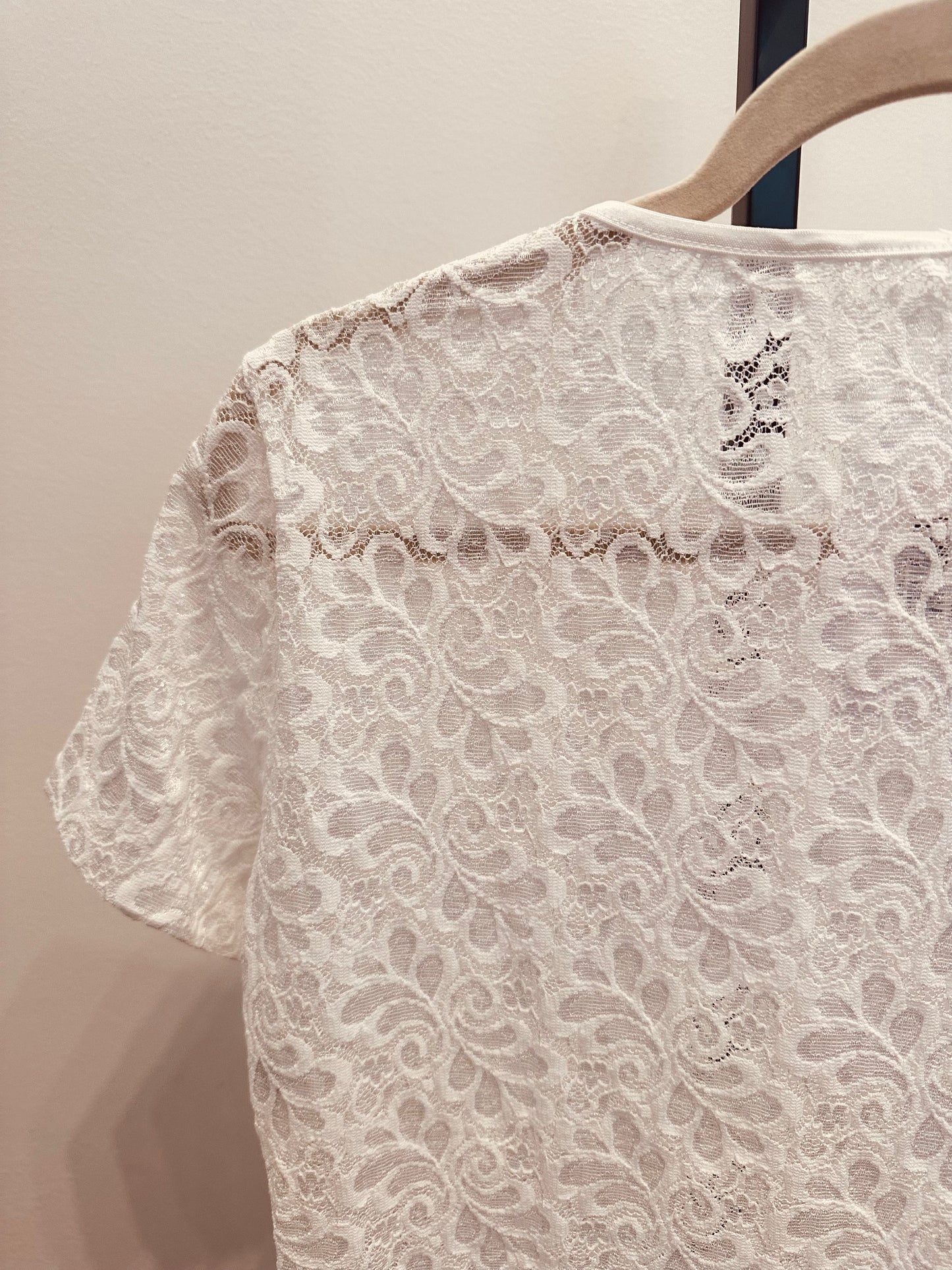 Sheer White Lace Top (M)
