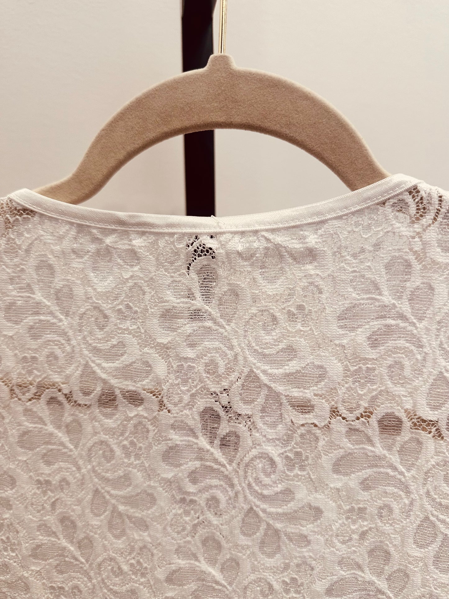 Sheer White Lace Top (M)