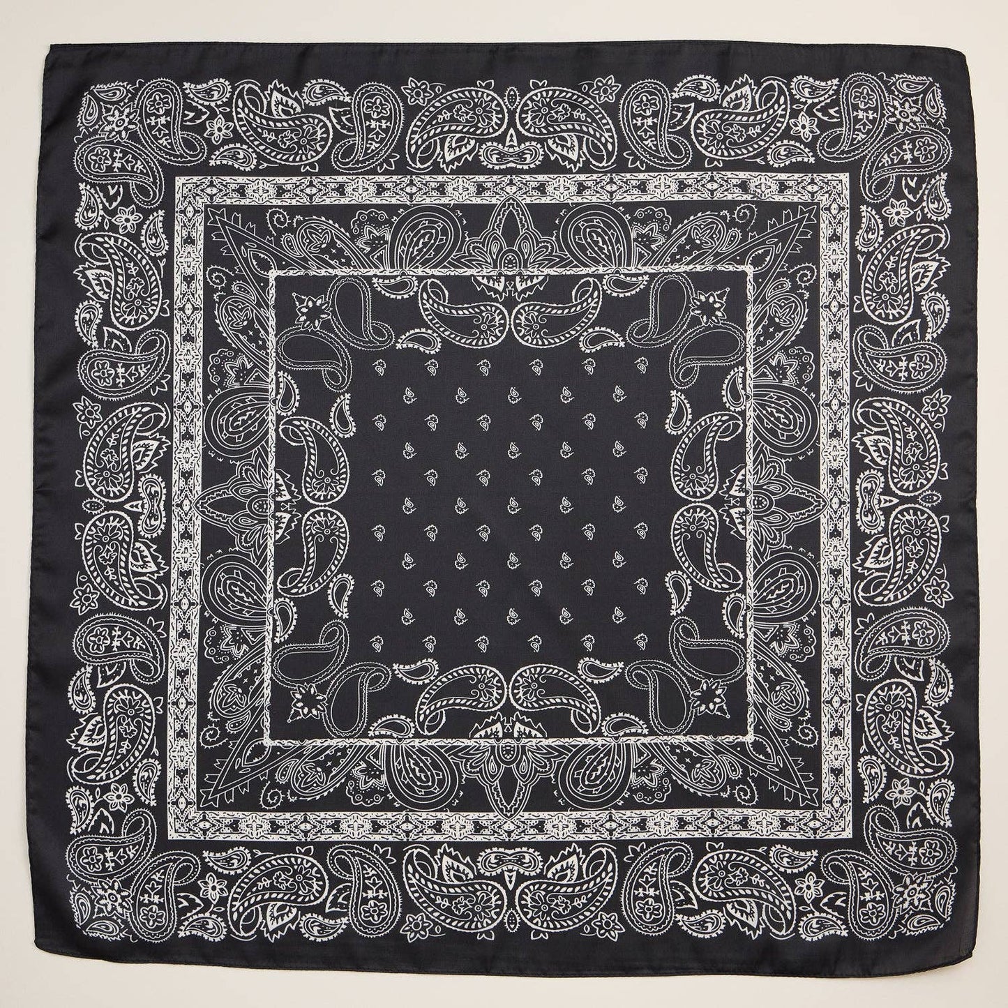Silk Texture Paisley Bandana Square Scarf for Men & Women
