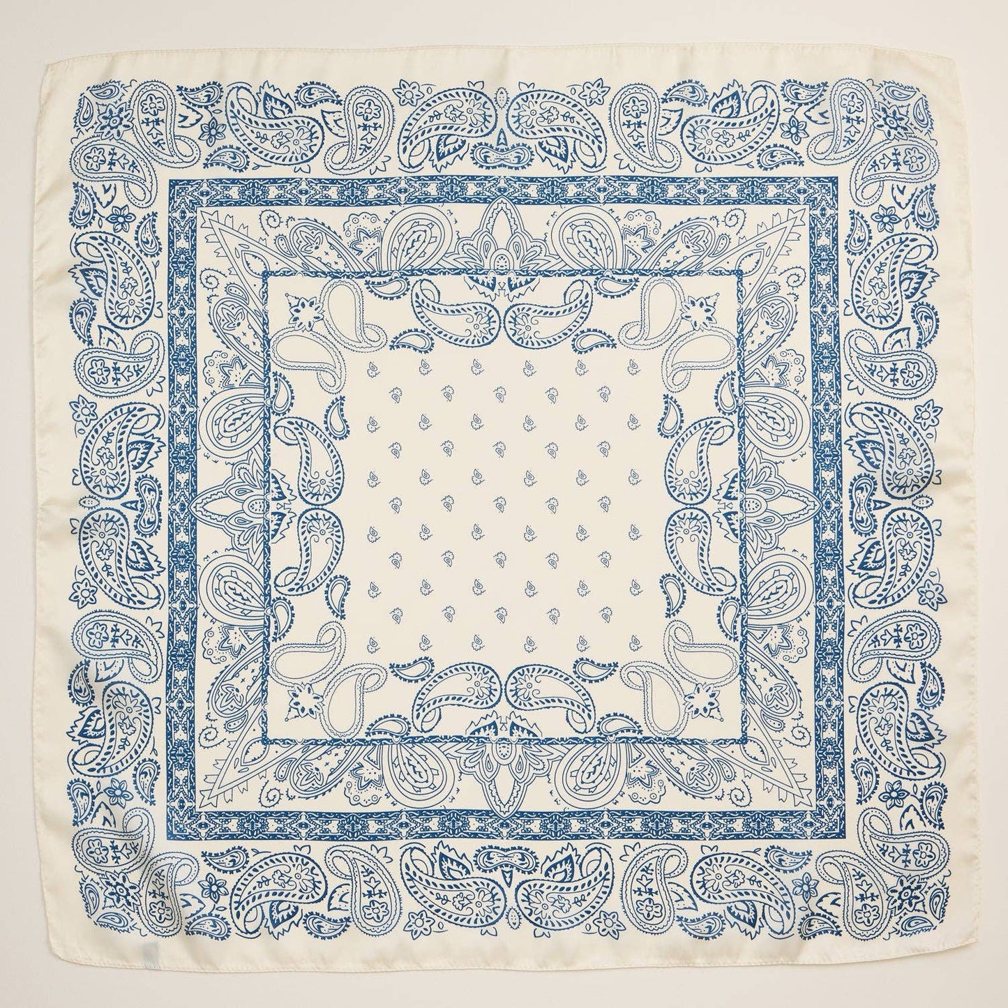 Silk Texture Paisley Bandana Square Scarf for Men & Women