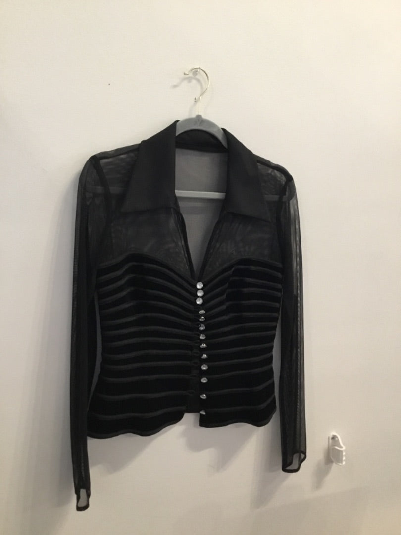 *JS Signature | Sheer & Velvet Top (10)