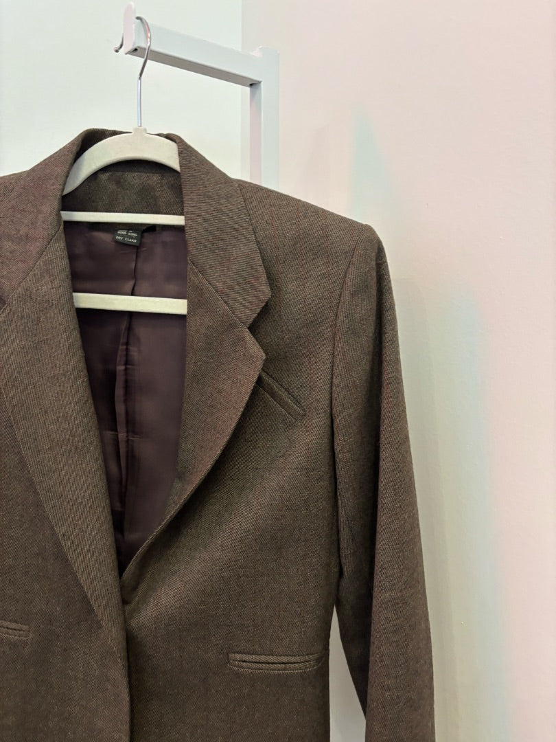 *No Label | Brown Suit Jacket (S)