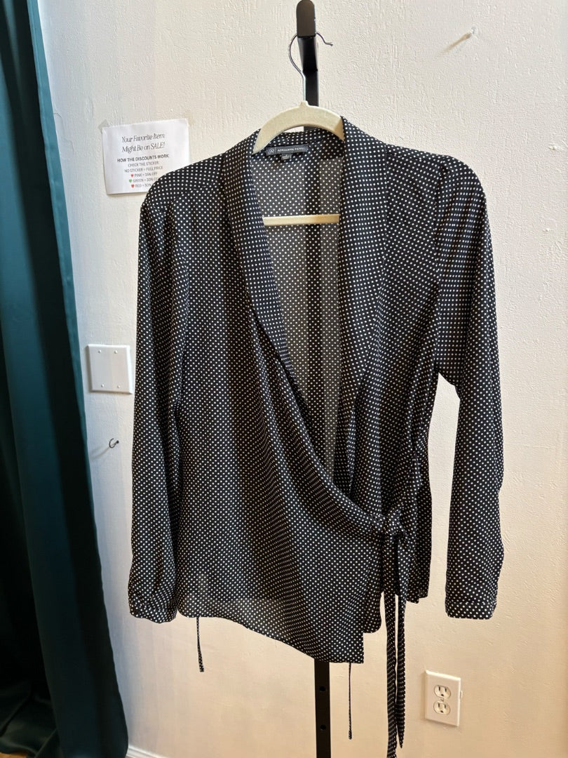 *Adrianna Papel | Polka Dot Wrap Top (S)