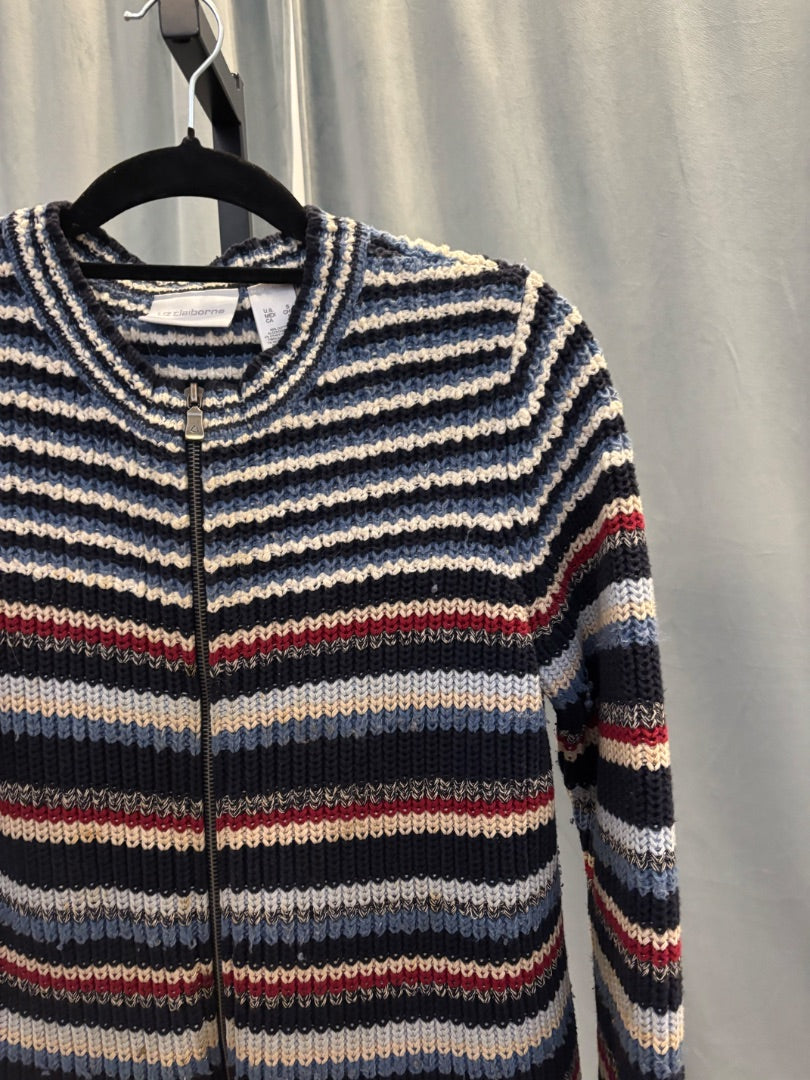 *Liz Claiborne | Striped Zip Sweater (S)