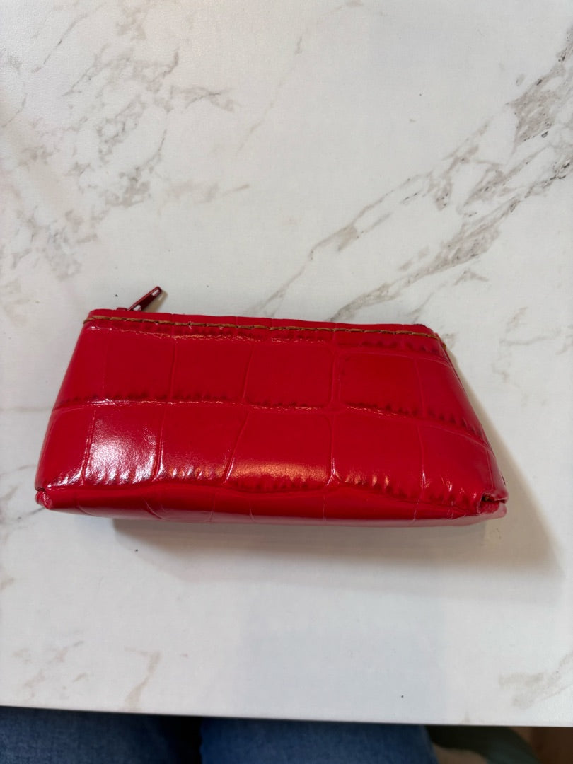 *Handmade Leather | Zip Pouch (Red)