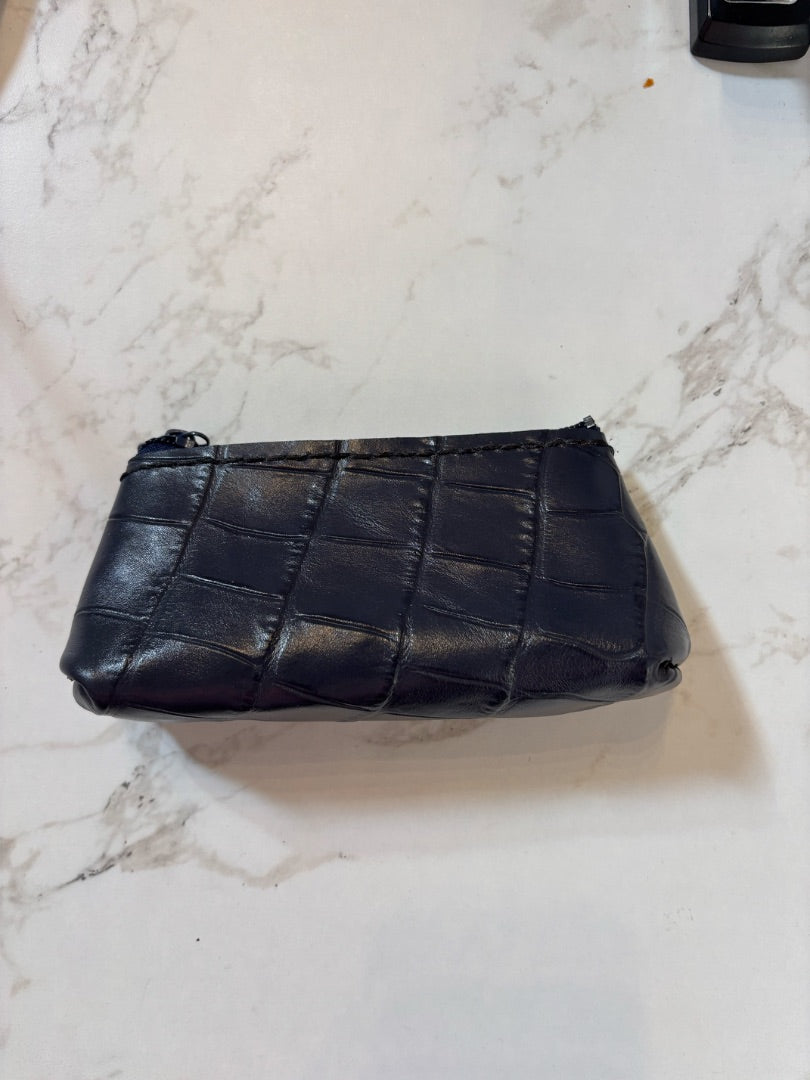 *Handmade Leather | Zip Pouch (Navy)