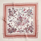 Floral Butterfly Silk Texture Square Scarf
