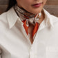 Retro Paisley Silk-Feel Square Scarf for Timeless Look