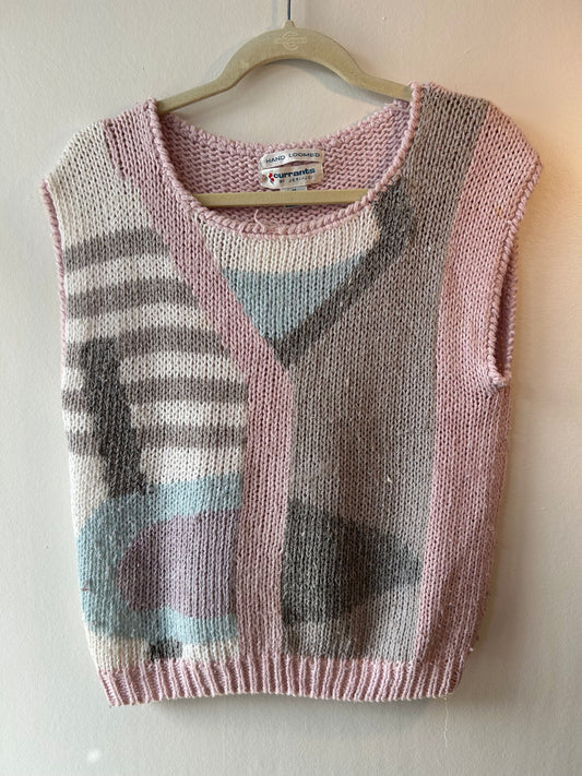Hand Loomed Pink Sweater Vest (M)