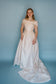 Quinn: 100% silk ivory ballgown with pearls and rouching