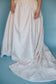 Quinn: 100% silk ivory ballgown with pearls and rouching
