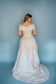 Quinn: 100% silk ivory ballgown with pearls and rouching