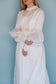 Linda: 1971 Wedding Dress with Daisies + Pink Ribbon