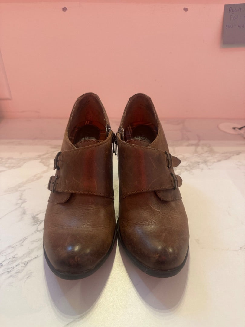 *Born Concept | Brown Leather Mini Boots (10M)