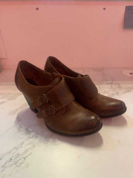 *Born Concept | Brown Leather Mini Boots (10M)