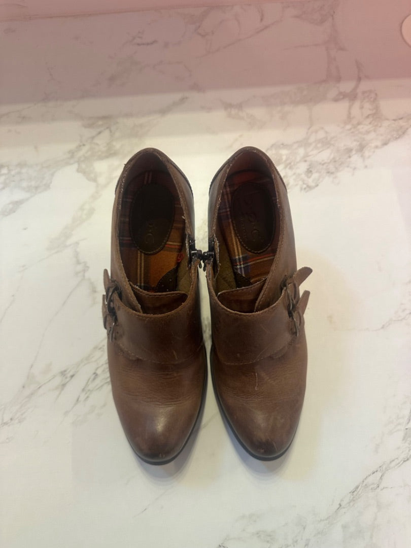 *Born Concept | Brown Leather Mini Boots (10M)