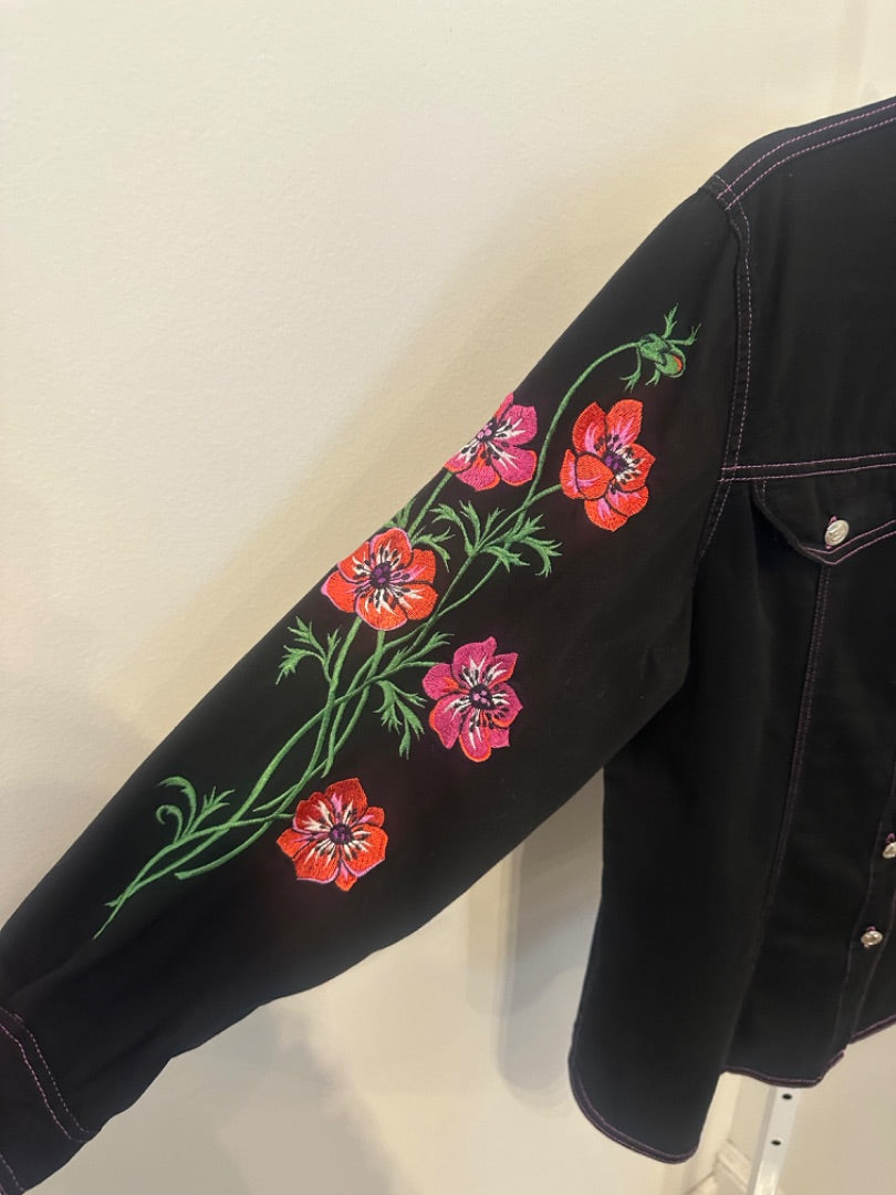 *Bob Mackie | Black Denim Jacket (S)